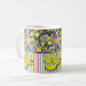 Floral Stripe Soup Mug Koffiemok (Voorkant links)