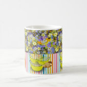 Floral Stripe Soup Mug Koffiemok (Center)