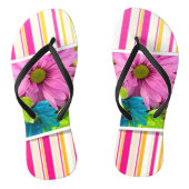 Floral Stripe Teenslippers (Voetbed)