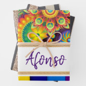 Floral stripe van vellen van papier voor onmiddell (In situ)