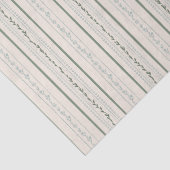 Floral Striped Cream, Blauw en Groen Tissuepapier (Detail)