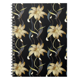 Floral Striped Luxury: 3D . Notitieboek