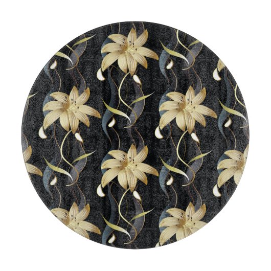 Floral Striped Luxury: 3D . Snijplank (Voorkant)