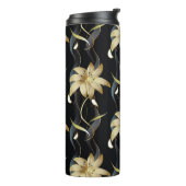 Floral Striped Luxury: 3D . Thermosbeker (Gedraaid links)