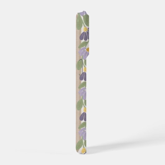 Floral Striped Personalized Phone Case iPhone Hoesje (Rechterkant)