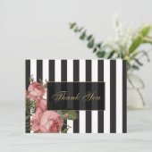  Floral Striped Salon Dank u Kaarten (Staand voorkant)