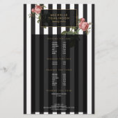  Floral Striped Salon Flyer (Voorkant)
