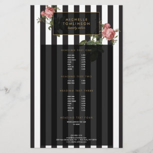  Floral Striped Salon Flyer
