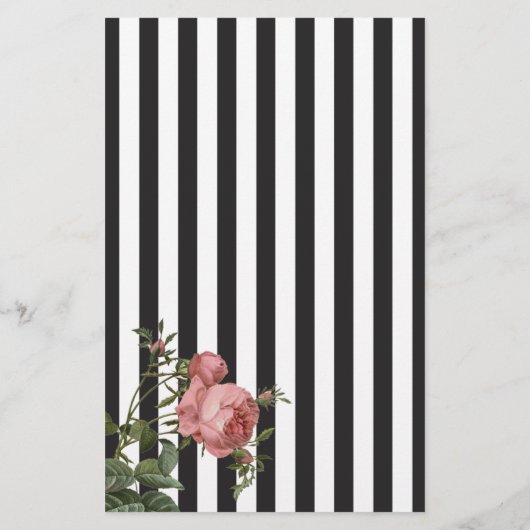  Floral Striped Salon Flyer (Achterkant)