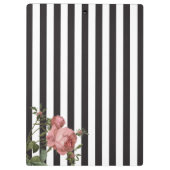  Floral Striped Salon gepersonaliseerd Klembord (Achterkant)