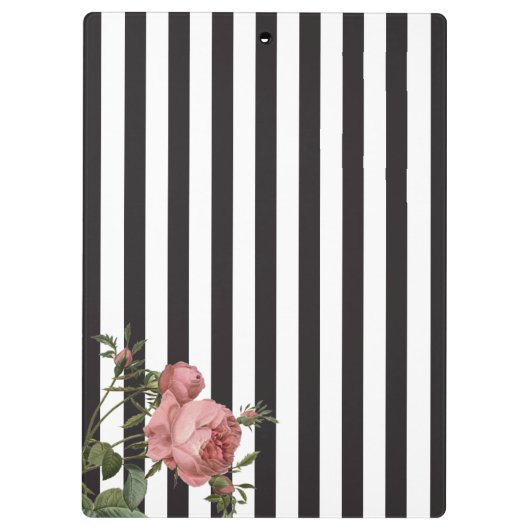  Floral Striped Salon gepersonaliseerd Klembord (Achterkant)