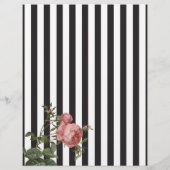  "Floral Striped Salon Large Flyer" Flyer (Achterkant)