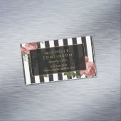  Floral Striped Salon Magnetisch Visitekaartje Magneet (Voorbeeld)
