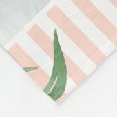 Floral Striped Stats Baby Blanket Fleece Deken (Hoek)