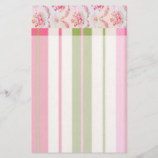 Floral Stripes briefpapier (Voorkant)