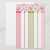 Floral Stripes briefpapier (Voorkant / Achterkant)