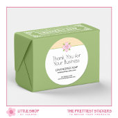 Floral Stripes Business Bedankt Ronde Sticker