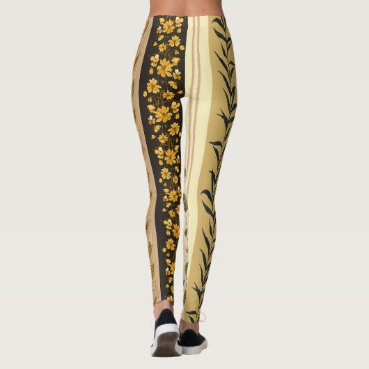 Floral Stripes Leggings (Achterkant)