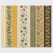 Floral Stripes Paper Cadeaupapier (Vlak)
