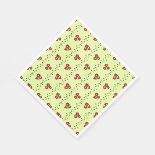 Floral Stripes Paper Napkins Servet (Hoek)