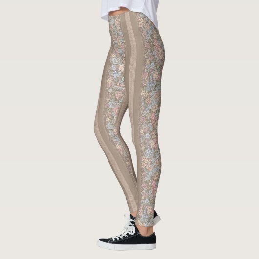 Floral Stripes Pattern – Elegant Repeating Leggings (Links)