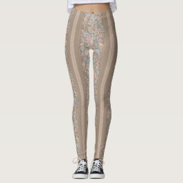 Floral Stripes Pattern – Elegant Repeating Leggings