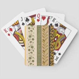 Floral Stripes Pokerkaarten