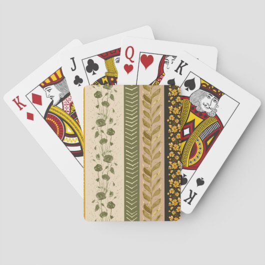 Floral Stripes Pokerkaarten (Achterkant)