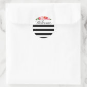 Floral & Stripes Stickers | Gastvrouw welkomstgesc (Tas)