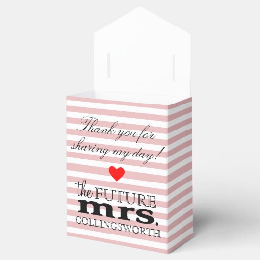 Floral Stripes Vrijgezellenfeest Future Mrs Bedankdoosjes (Geopend)