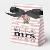 Floral Stripes Vrijgezellenfeest Future Mrs Bedankdoosjes (Voorkant Zijde)