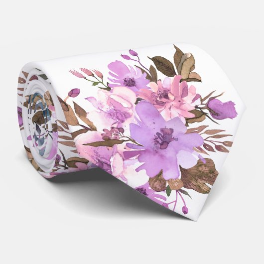 Floral Stropdas (Opgerold)