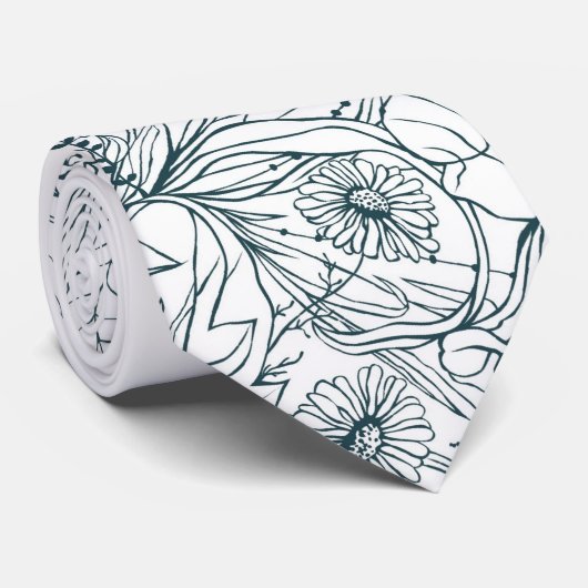 Floral Stropdas (Opgerold)