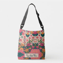 Floral Student Crossbody Tas