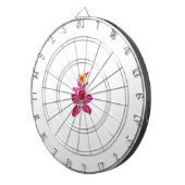 Floral Style, ArtyClick Crimson, Light Gold Dartbord (Voorkant Rechts)