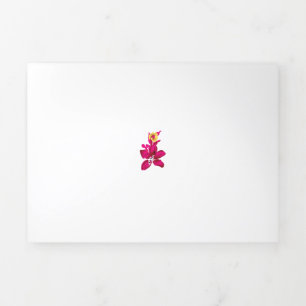 Floral Style, ArtyClick Crimson, Light Gold Drieluik Kaart