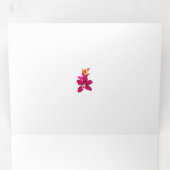 Floral Style, ArtyClick Crimson, Light Gold Drieluik Kaart (Binnenzijde eerst)