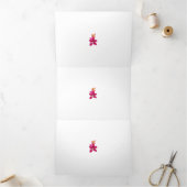 Floral Style, ArtyClick Crimson, Light Gold Drieluik Kaart (Binnen)