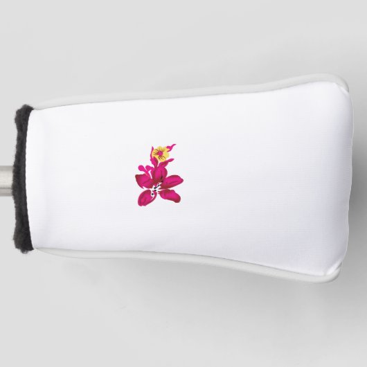 Floral Style, ArtyClick Crimson, Light Gold Golfheadcover (Voorkant)