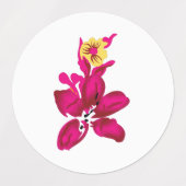 Floral Style, ArtyClick Crimson, Light Gold Labels (Design 1)