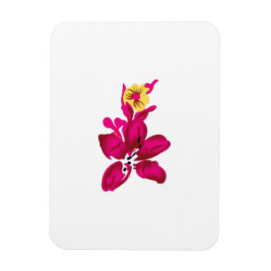 Floral Style, ArtyClick Crimson, Light Gold Magneet