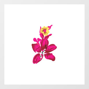 Floral Style, ArtyClick Crimson, Light Gold Raamsticker