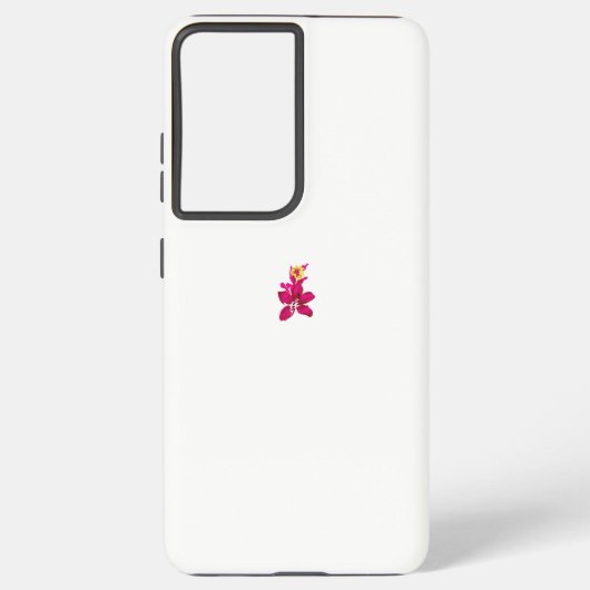 Floral Style, ArtyClick Crimson, Light Gold Samsung Galaxy Hoesje (Achterkant)
