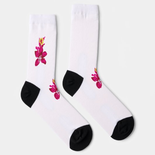 Floral Style, ArtyClick Crimson, Light Gold Sokken (Rechts)