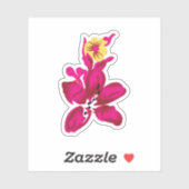 Floral Style, ArtyClick Crimson, Light Gold Sticker (Vel)