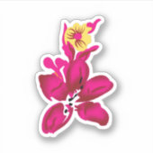 Floral Style, ArtyClick Crimson, Light Gold Sticker (Voorkant)