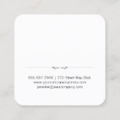 Floral Stylist | Elegant Flowers Vierkante Visitekaartje (Achterkant)