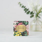 Floral Stylist | Elegant Flowers Vierkante Visitekaartje (Staand voorkant)