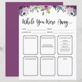 Floral substitueerde leraar terwijl je wegging