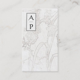 *~* Floral Subtle Flowers Neutral QR Logo Photo Bu Visitekaartje